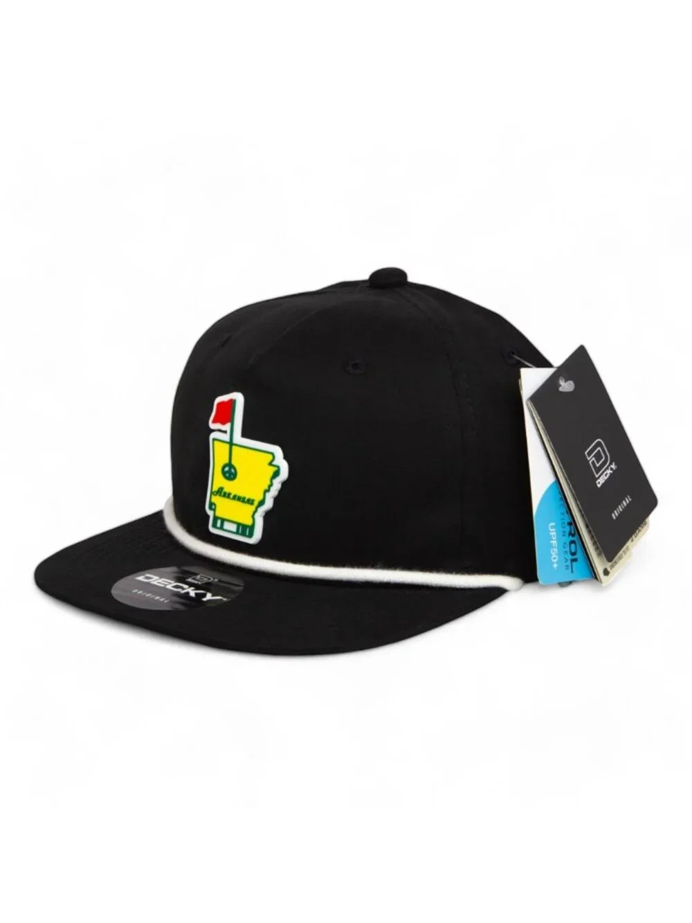 Arkansas Masters Golf 3D Classic Rope Hat- Black/ White